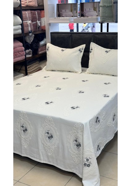 Ottoman Nakışlı Pike Takımı 260/260 cm fiyatları