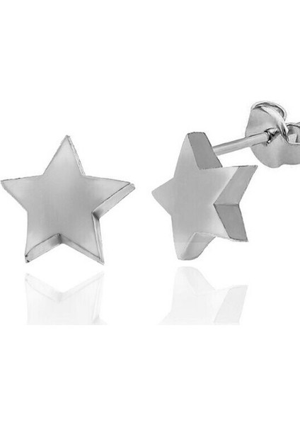 Yıldız Çivili 925 Ayar Gümüş Küpe