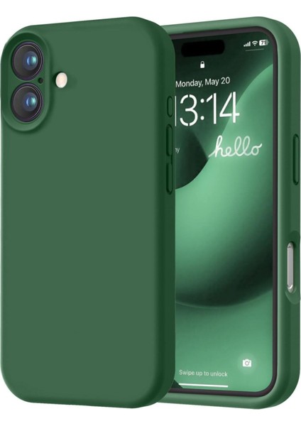 iPhone 16 Plus Uyumlu Içi Kadifeli Kamera Korumalı Lansman Kılıf