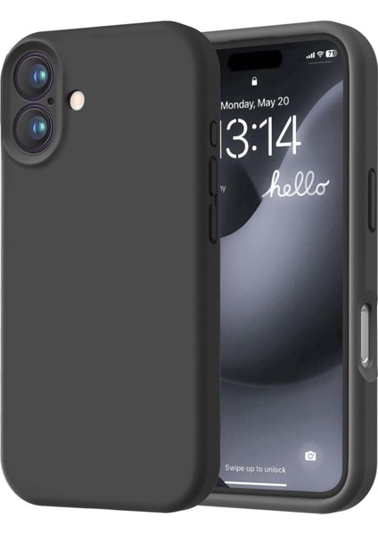 iPhone 16 Plus Uyumlu Içi Kadifeli Kamera Korumalı Lansman Kılıf