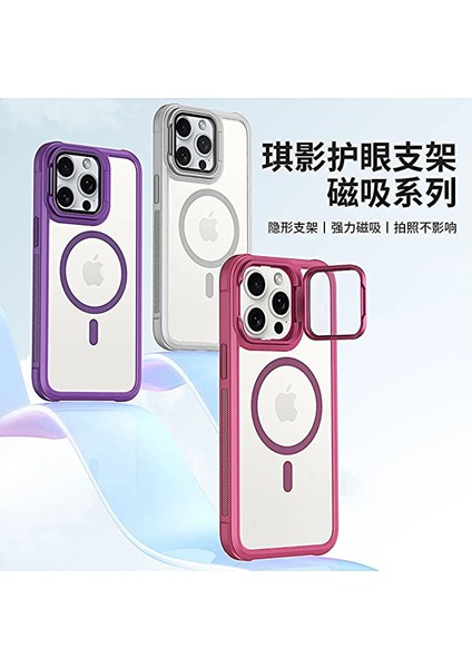 iPhone 12/ iPhone 12 Pro Uyumlu Kameradan Standlı Kamera Kısmı Cam Korumalı Arkası Mat Magsafe Kılıf fiyatları