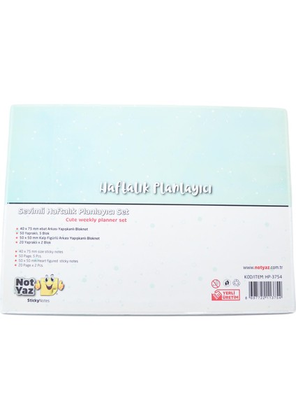 22X30 50 Yaprak 5 Blok Haftalık Planlayıcı Sevimli Dinozorlar (HP-3754) fiyatları