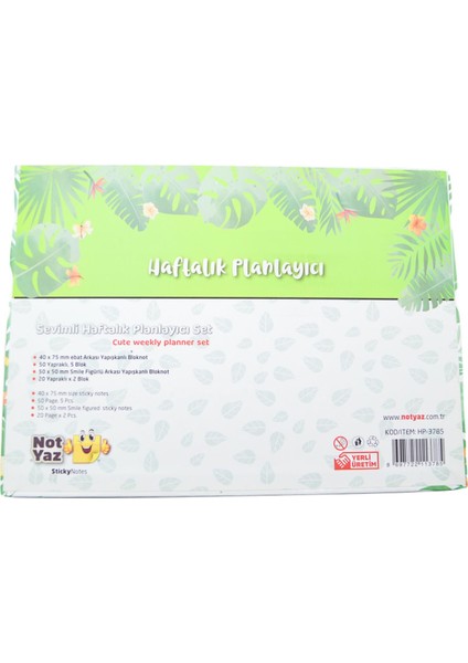 22X30 50 Yaprak 5 Blok Haftalık Planlayıcı Sevimli Orman Hayvanları (Aslan-Zebra-Fil-Zürafa) (HP-3785) fiyatları