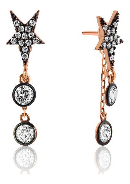 Kutup Yıldızı 925 Ayar Gümüş Küpe