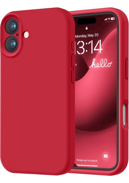 iPhone 16 Plus Uyumlu Içi Kadifeli Kamera Korumalı Lansman Kılıf