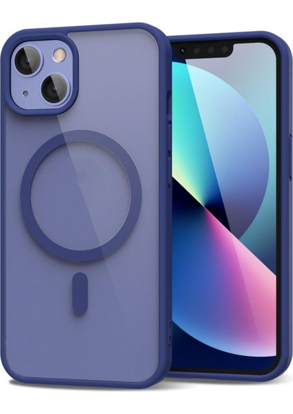 iPhone 13/ 14 Uyumlu Kenarları Renkli Şeffaf Magsafe Kılıf