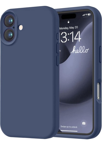 iPhone 16 Plus Uyumlu Içi Kadifeli Kamera Korumalı Lansman Kılıf