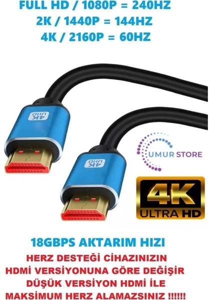 4K HDMI Kablo Premium Gaming Sinema Tv Uydu Uyumlu fiyatları