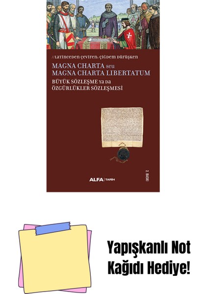 Büyük Sözleşme Ya Da Özgürlükler Sözleşmesi + Yapışkanlı Not Kağıdı