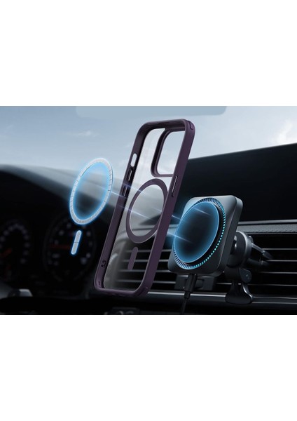 13 Pro Max Uyumlu Kamera Çıkıntılı Şarj Destekli Kenarı Renkli Hassas Butonlu Magsafe Kılıf modelleri