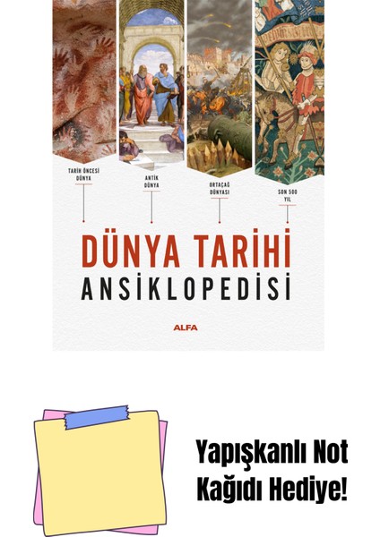 Dünya Tarihi Ansiklopedisi (Ciltli) + Yapışkanlı Not Kağıdı