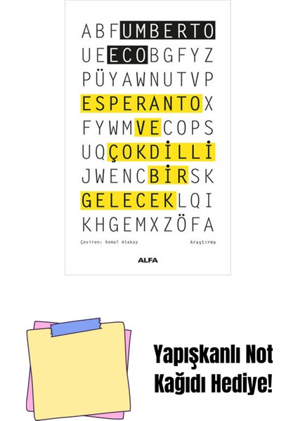 Esperanto ve Çokdilli Bir Gelecek + Yapışkanlı Not Kağıdı