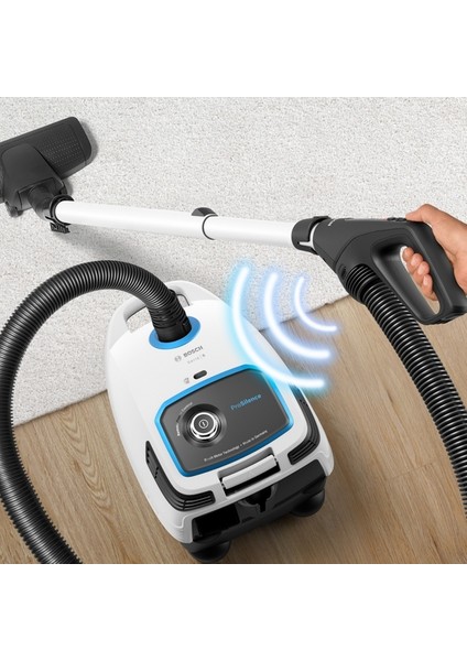 BGB6SIL1 Serie 6, Toz torbalı Süpürge, ProSilence, Beyaz