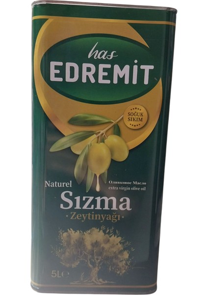 Edremit Naturel Sızma Soğuk Sıkım Zeytinyağı 5kg