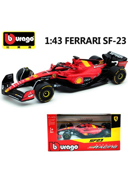 Bburago 1:43 2023 Ferrari SF23 Monza # 16 # 55 F1 Yarış Formülü Araba Statik Simülasyon Döküm Alaşım Model Araba (Yurt Dışından) modelleri
