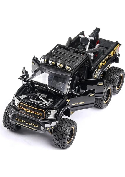 1/28 Raptor F150 Off-Road Arabalar Modelleri Oyuncaklar Alaşım Döküm Ses Işığı Ile Geri Çekin Metal Araç Oyuncaklar Çocuk Hediye Koleksiyonu (Yurt Dışından)
