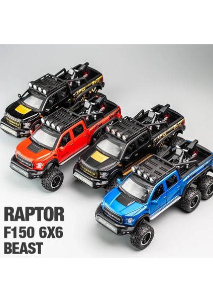 1/28 Raptor F150 Off-Road Arabalar Modelleri Oyuncaklar Alaşım Döküm Ses Işığı Ile Geri Çekin Metal Araç Oyuncaklar Çocuk Hediye Koleksiyonu (Yurt Dışından) modelleri