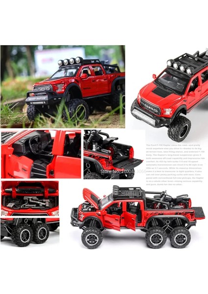1/28 Raptor F150 Off-Road Arabalar Modelleri Oyuncaklar Alaşım Döküm Ses Işığı Ile Geri Çekin Metal Araç Oyuncaklar Çocuk Hediye Koleksiyonu (Yurt Dışından) fırsatları