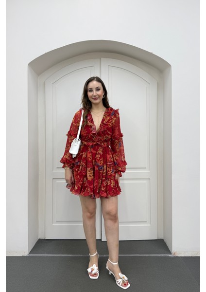 Destiny Fırfırlı Volanlı Elbise