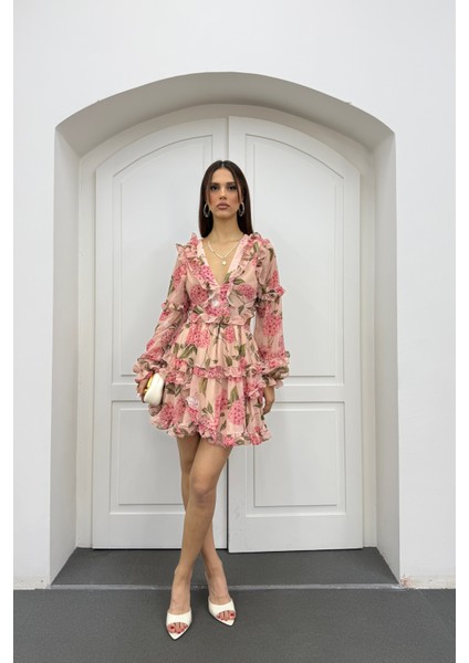 Destiny Fırfırlı Volanlı Elbise modelleri