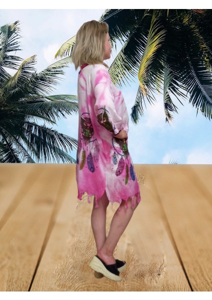 Pareo Plaj Giyim - Pembe - çok renkli