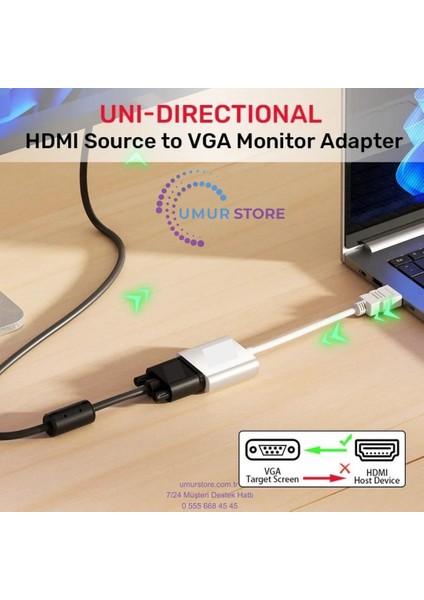 HDMI To VGA Dönüştürücü 1080P&60Hz indirimleri