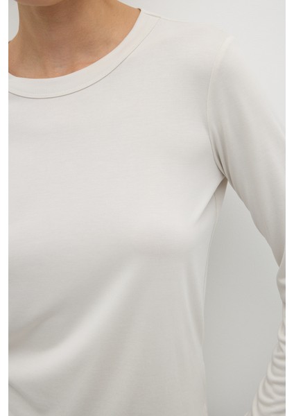 Bisiklet Yaka Uzun Kol T-Shirt Taş K2623837_044 fiyatları