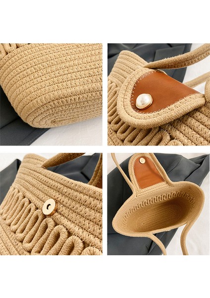 Basit Eşarp Örgü Trendy El Tek Omuz Kadın Çantası (Yurt Dışından) fiyatları