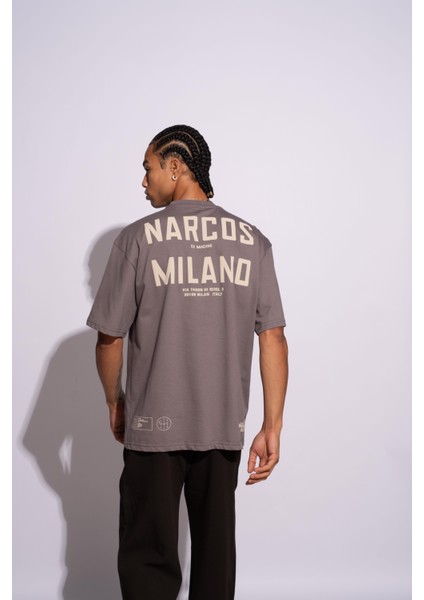 Erkek Oversize T-Shirt 104 Gri