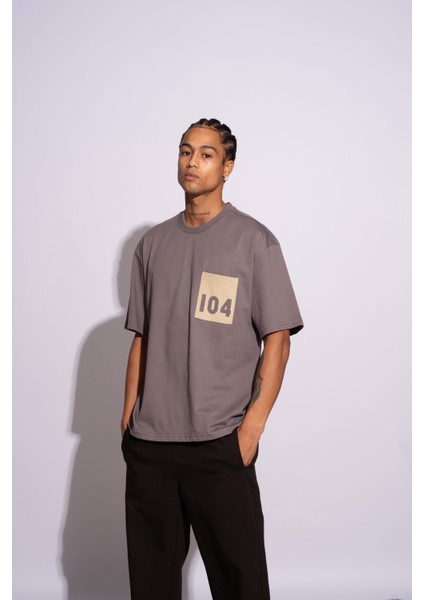 Erkek Oversize T-Shirt 104 Gri fırsatları