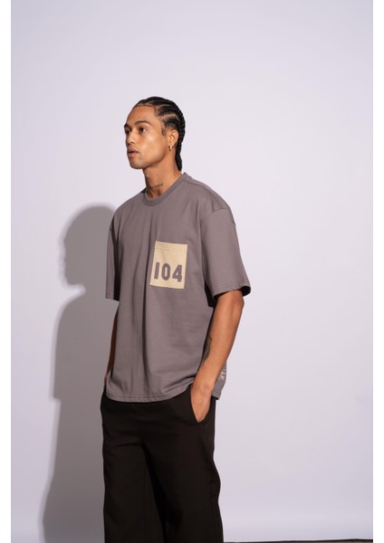Erkek Oversize T-Shirt 104 Gri indirimleri