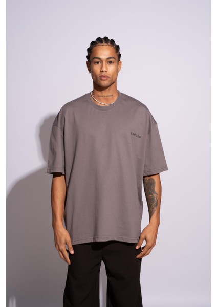 Erkek Oversize T-Shirt Arabic Gri fiyatları