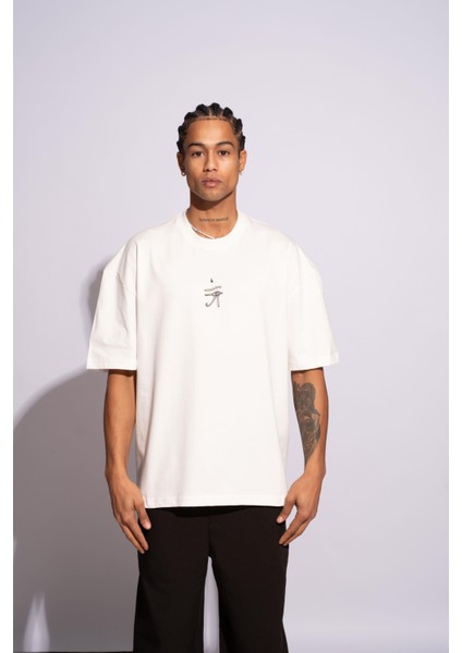 Erkek Oversize T-Shirt Ra Beyaz indirimleri
