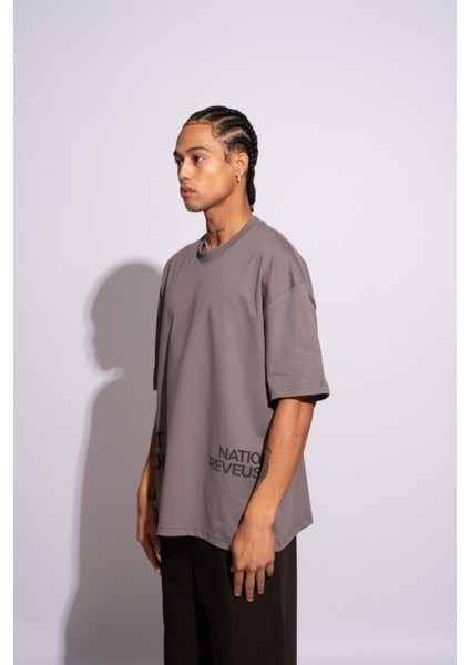 Erkek Oversize T-Shirt Saint Antoinne Gri fırsatları