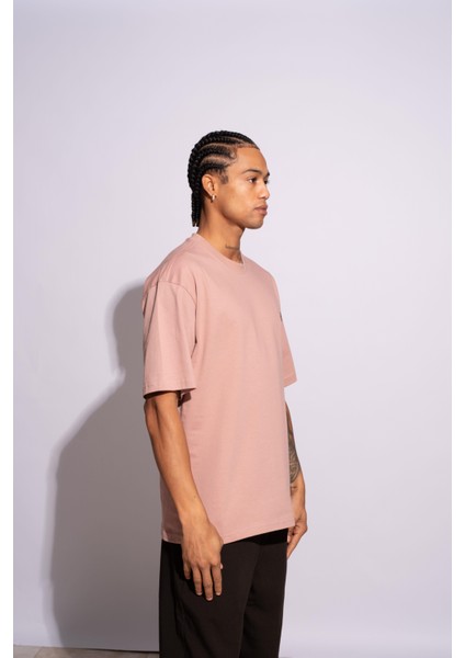 Erkek Oversize T-Shirt Life Fast Pembe indirimleri