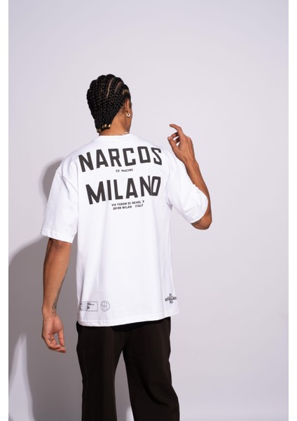 Erkek Oversize T-Shirt 104 Beyaz