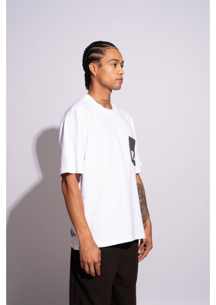 Erkek Oversize T-Shirt 104 Beyaz fiyatları