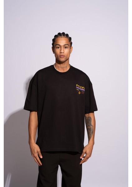 Erkek Oversize T-Shirt Academie Siyah fiyatları