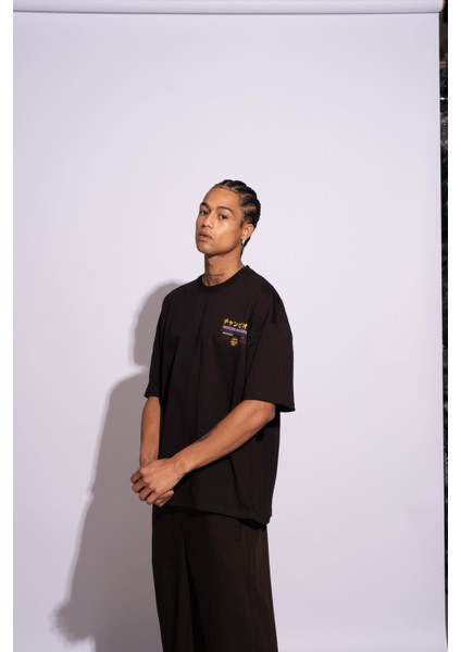 Erkek Oversize T-Shirt Academie Siyah modelleri