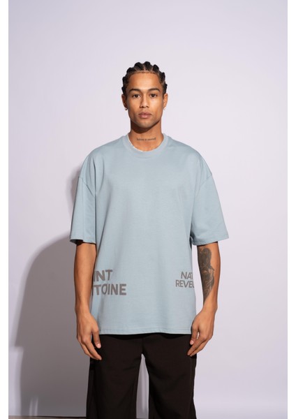 Erkek Oversize T-Shirt Saint Antoinne Mavi modelleri
