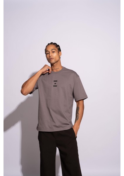 Erkek Oversize T-Shirt Termal Gri fırsatları