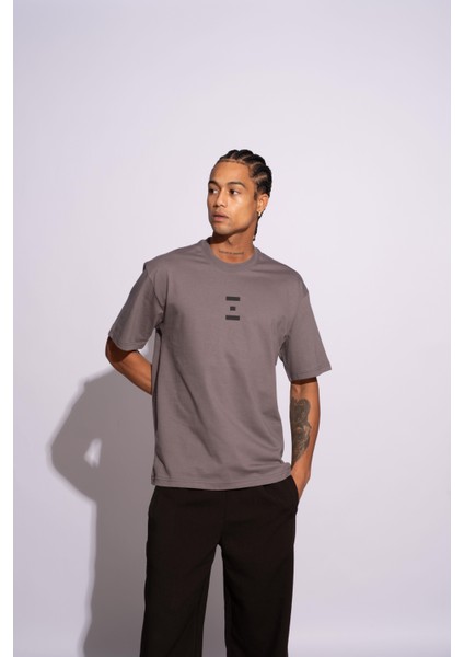 Erkek Oversize T-Shirt Termal Gri indirimleri