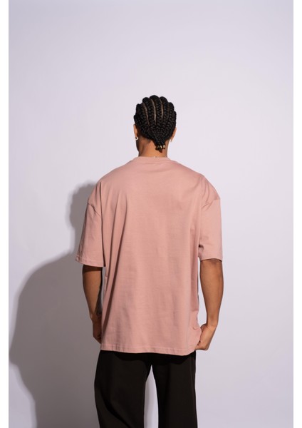Erkek Oversize T-Shirt Mantar Pembe fiyatları