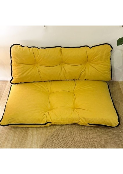 Yer Minderi Sırtlıklı Minder Oturma Puf Minderi 5360