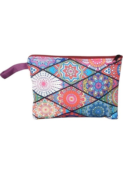 4352 El Yapımı Mandala Desen Clutch - Portföy Çanta