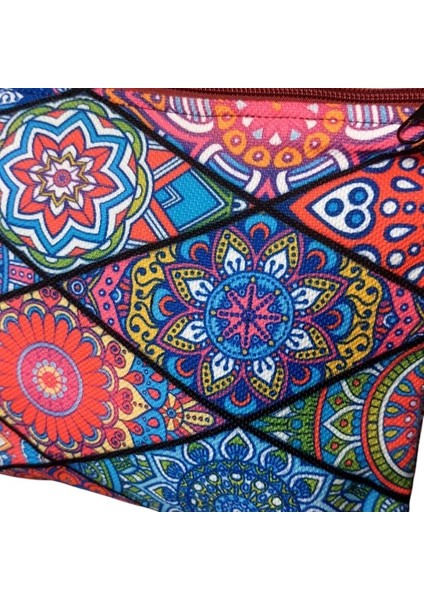 4352 El Yapımı Mandala Desen Clutch - Portföy Çanta modelleri