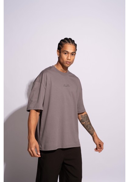 Erkek Oversize T-Shirt Ninja Gri fiyatları