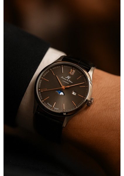 Lunaris Alman Moonphase Erkek Kol Saati indirimleri