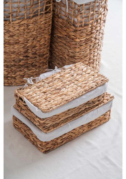 Soléa Hasır 4'lü Kapaklı Sepet Seti fiyatları