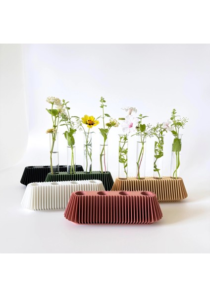 Premium Bohem 4'lü Çiçeklik Vazo Cam Tüplü modelleri